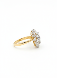 Gemstone Stud Silver Ring | Zeya Luxe Jewels