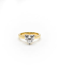 Heart Stud Gemstone Silver Ring | Zeya Luxe Jewels