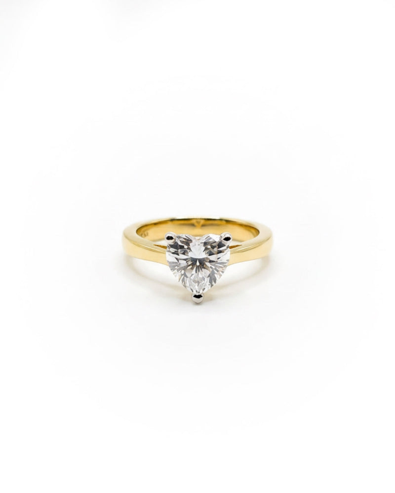 Heart Stud Gemstone Silver Ring | Zeya Luxe Jewels