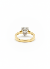 Heart Stud Gemstone Silver Ring | Zeya Luxe Jewels