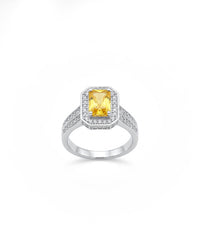 Classic Gemstone Silver Ring | Zeya Luxe Jewels