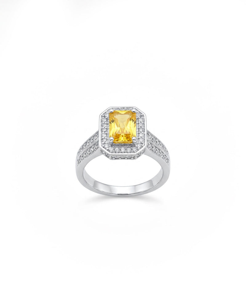 Classic Gemstone Silver Ring | Zeya Luxe Jewels