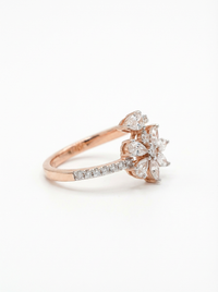 Flower Band Silver Ring | Zeya Luxe Jewels