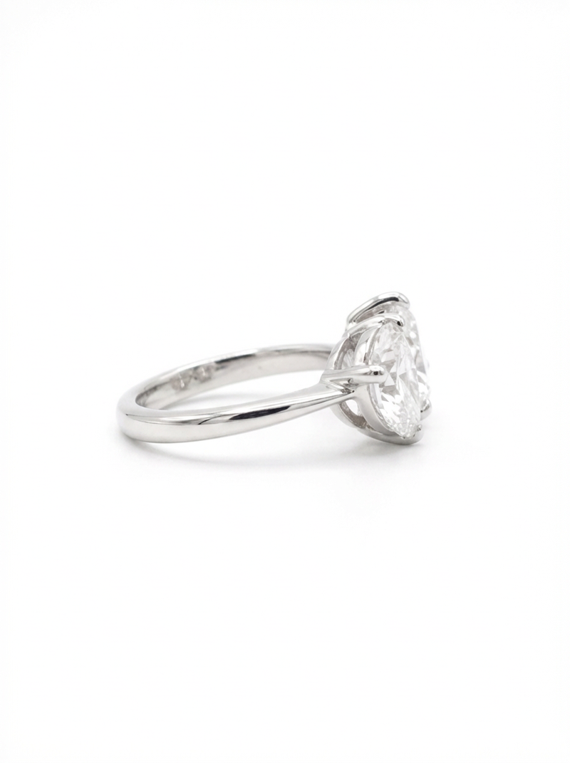 Pear & Heart Gemstone Silver Ring | Zeya Luxe Jewels