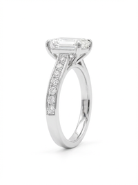Classic Radiant Cut Gemstone Silver Ring | Zeya Luxe Jewels