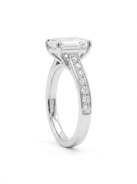 Classic Radiant Cut Gemstone Silver Ring | Zeya Luxe Jewels