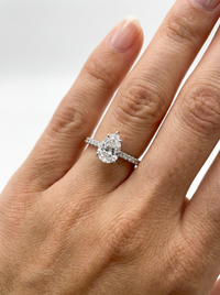 Pear Cut Gemstone Silver Ring | Zeya Luxe Jewels