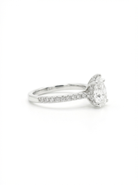 Pear Cut Gemstone Silver Ring | Zeya Luxe Jewels