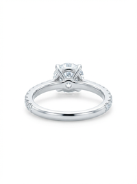 Round Brilliant Stud Silver Ring | Zeya Luxe Jewels