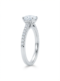 Round Brilliant Stud Silver Ring | Zeya Luxe Jewels