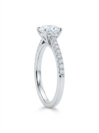 Round Brilliant Stud Silver Ring | Zeya Luxe Jewels