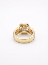Cushion Cut Gemstone Silver Ring | Zeya Luxe Jewels