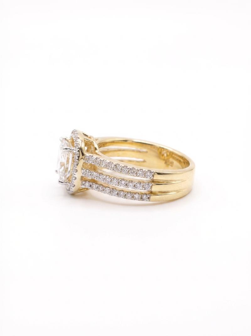 Cushion Cut Gemstone Silver Ring | Zeya Luxe Jewels