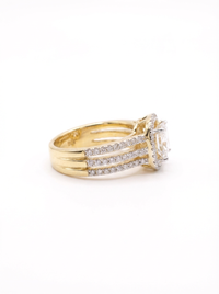 Cushion Cut Gemstone Silver Ring | Zeya Luxe Jewels