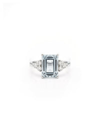 Blue Gemstone Stud Silver Ring | Zeya Luxe Jewels