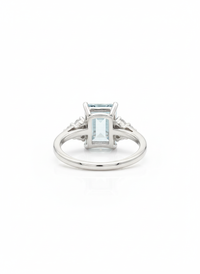 Blue Gemstone Stud Silver Ring | Zeya Luxe Jewels