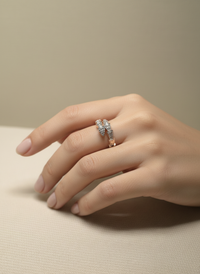 Overlapping Gemstone Silver Ring | Zeya Luxe Jewels