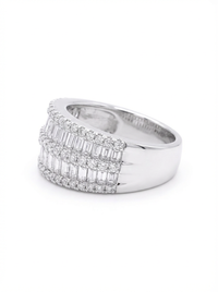 Asscher Cut Gemstone Silver Ring | Zeya Luxe Jewels