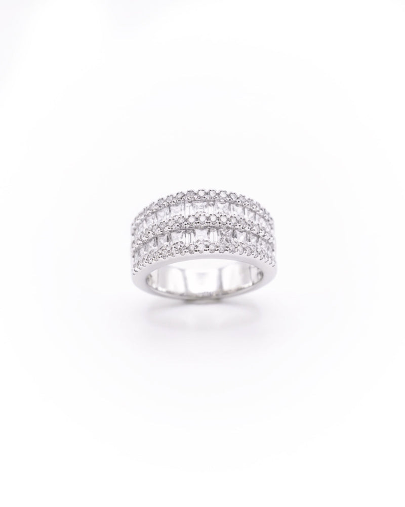 Asscher Cut Gemstone Silver Ring | Zeya Luxe Jewels
