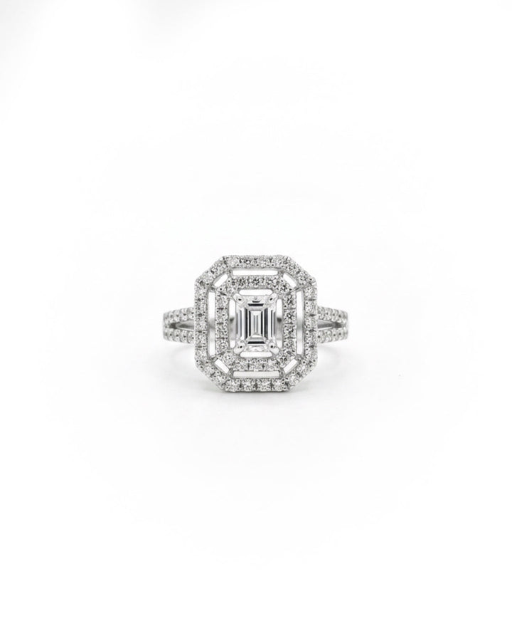 Brilliant Stud Silver Ring | Zeya Luxe Jewels