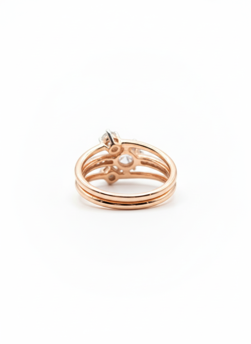 3Lines Ring rose gold ring